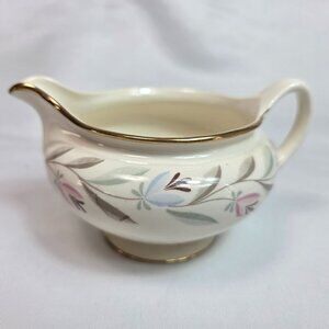 Homer Laughlin Nantucket Creamer White with Pink & Blue Flowers